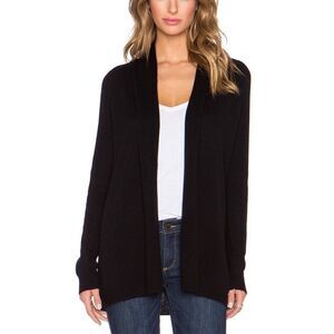 Theory Ashley Modal Black Open-Front Cardigan